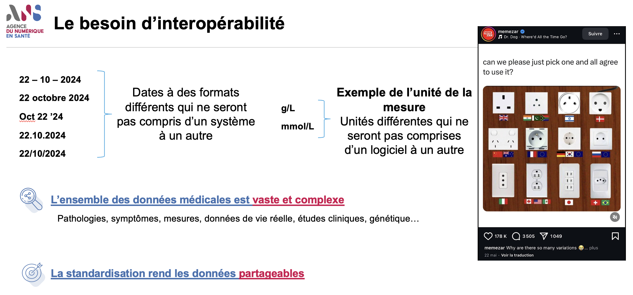 Capture d'écran du webinaire d'introduction à l'interopérabilité