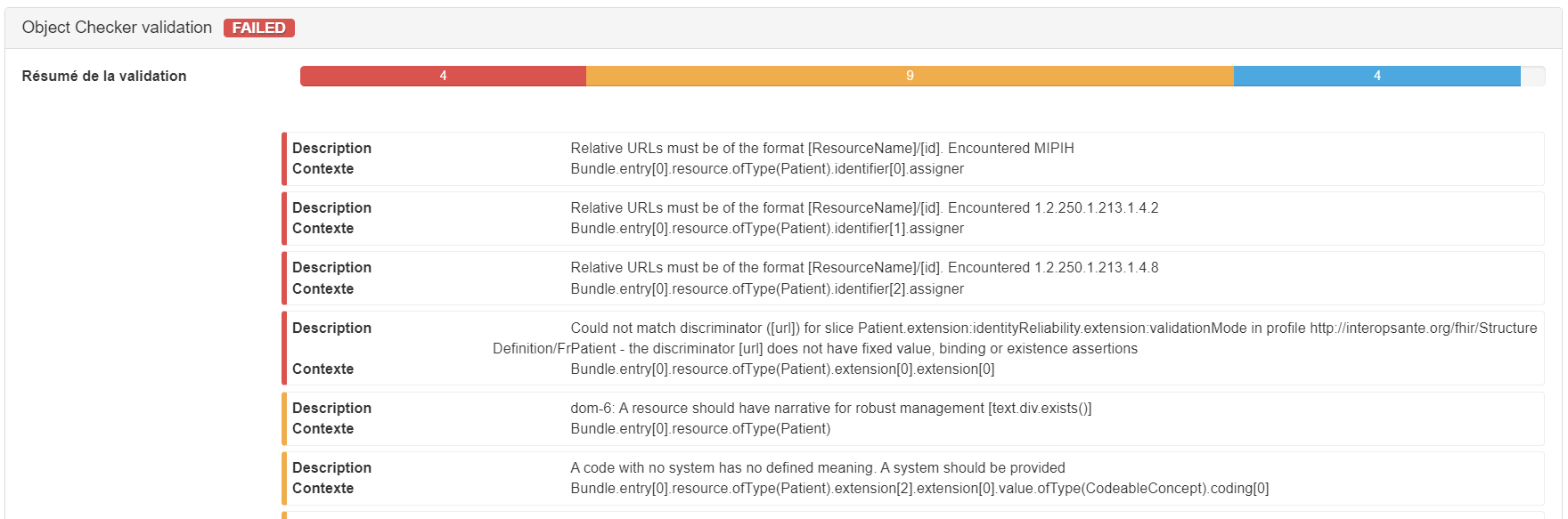Rapport validateur agrégateur de créneaux