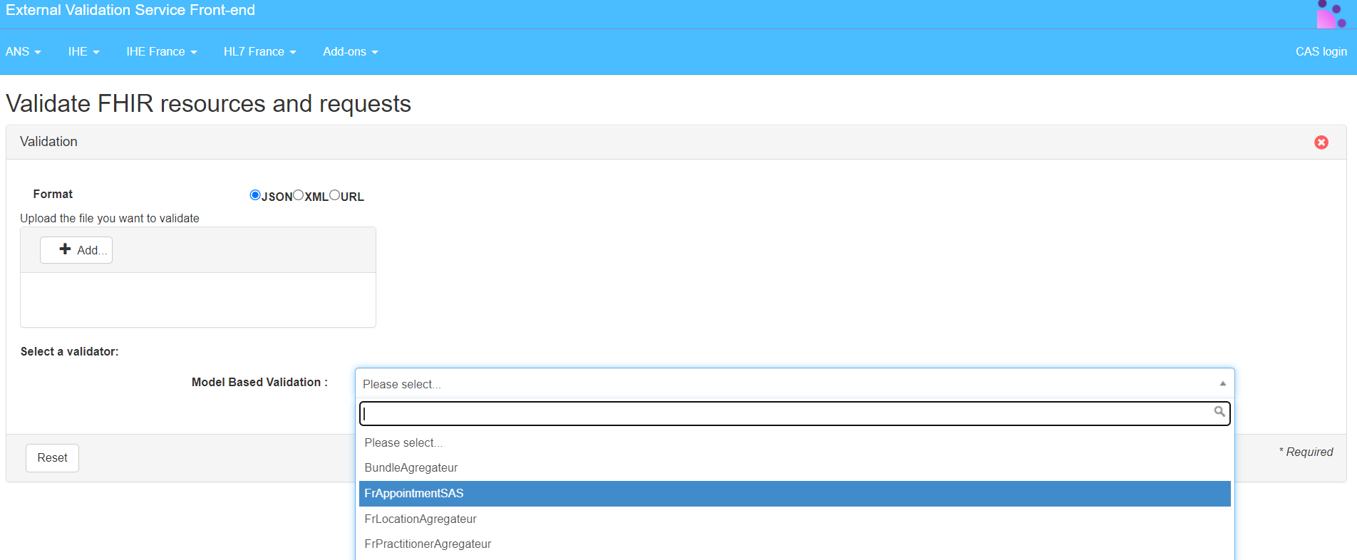 Accès au validateur rendez-vous
