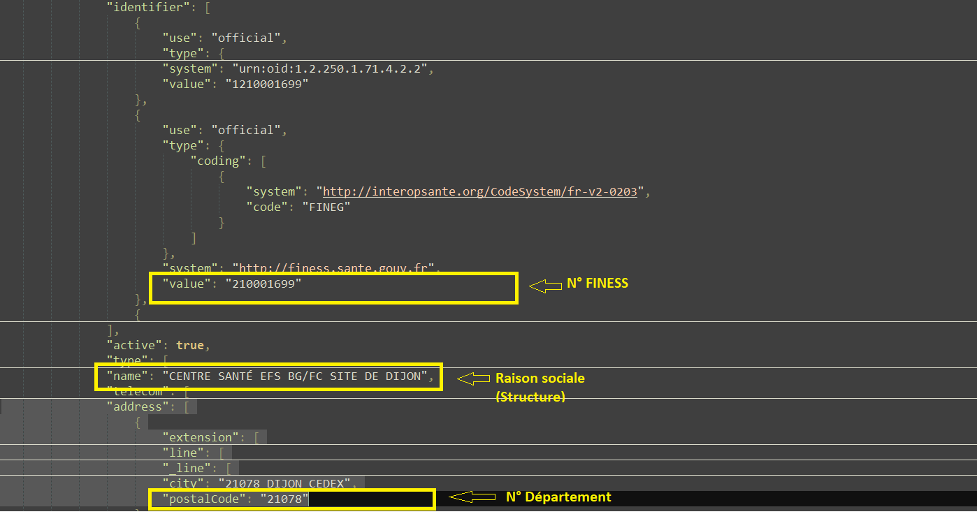 finess & name & postalcode