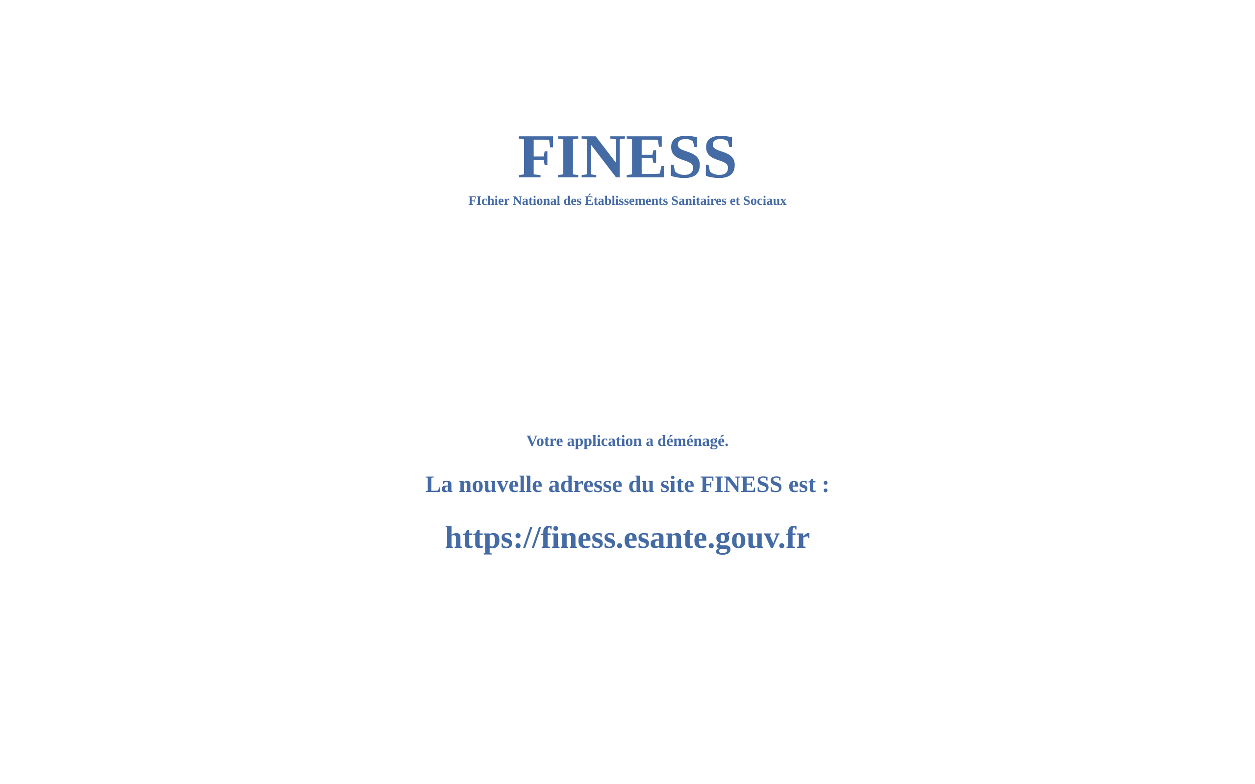 Copie d'écran de http://finess.sante.gouv.fr