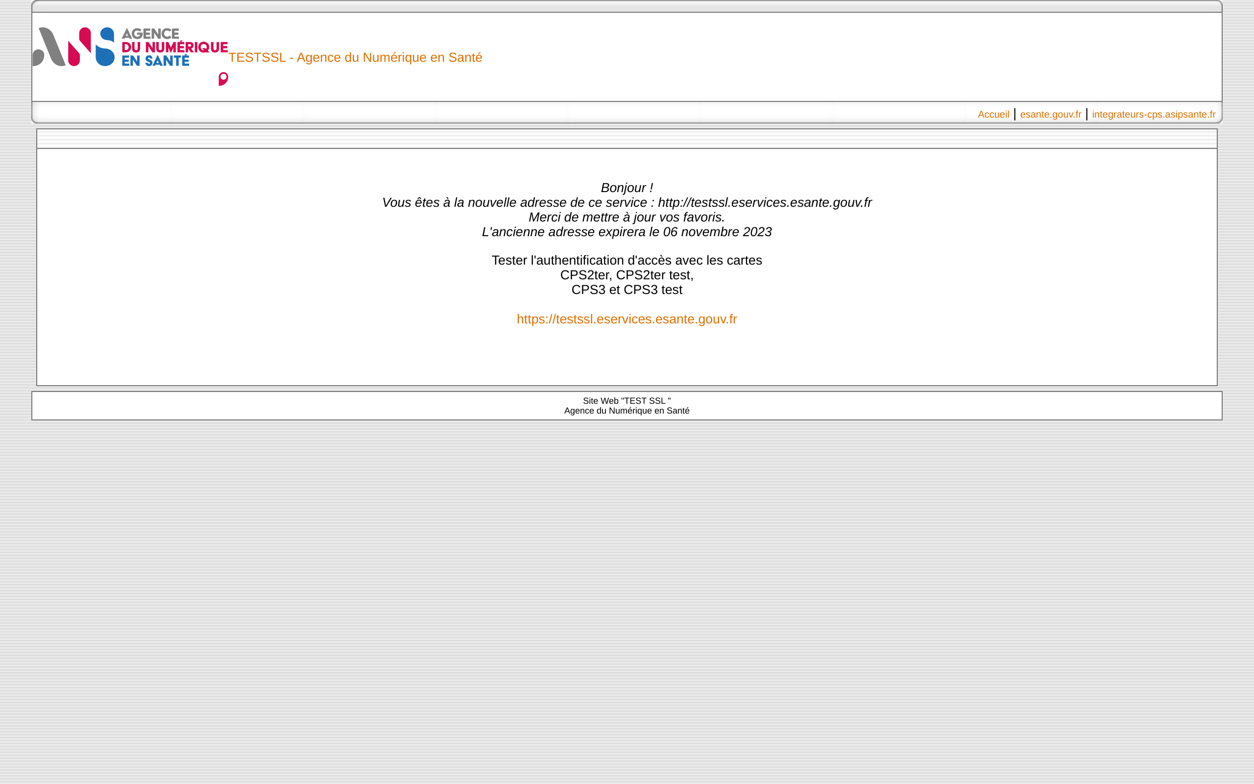 Copie d'écran de http://testssl.asipsante.fr