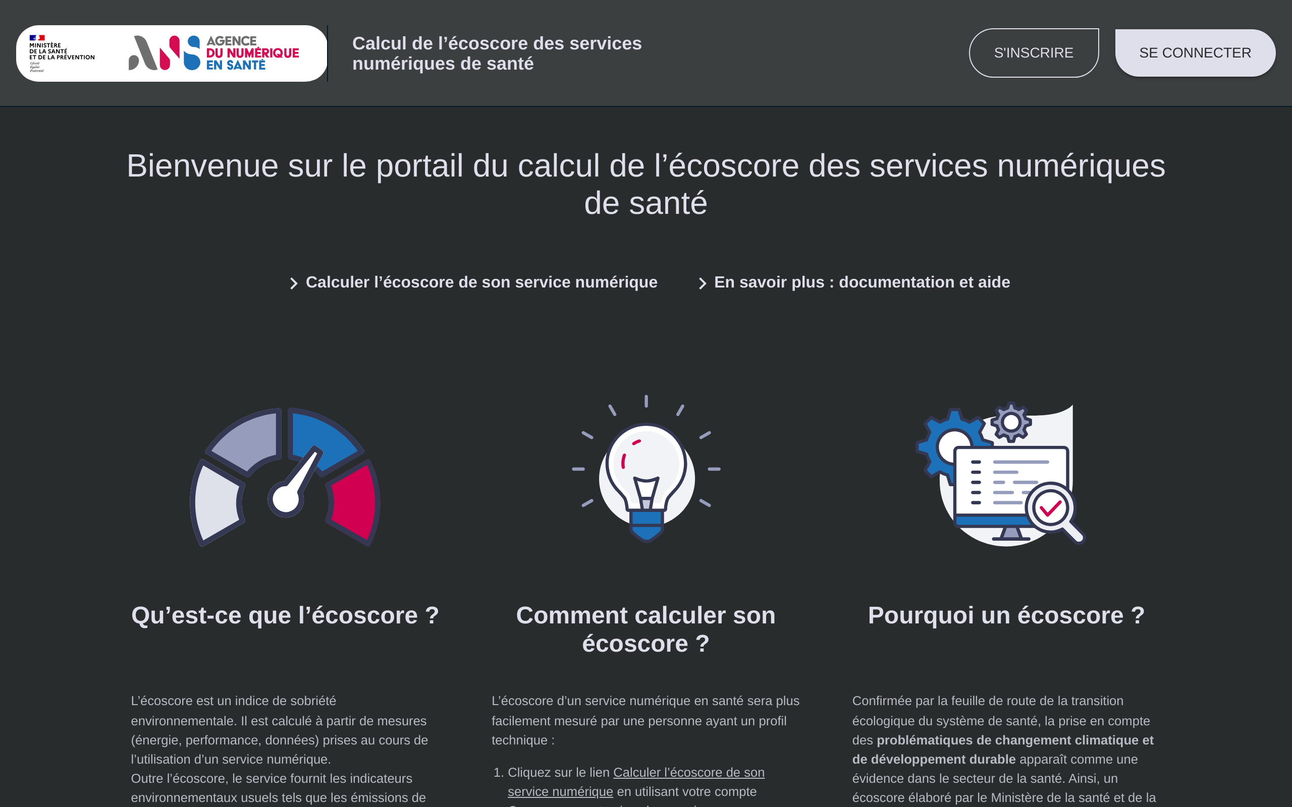 Copie d'écran de https://ecoscore-appli.esante.gouv.fr/