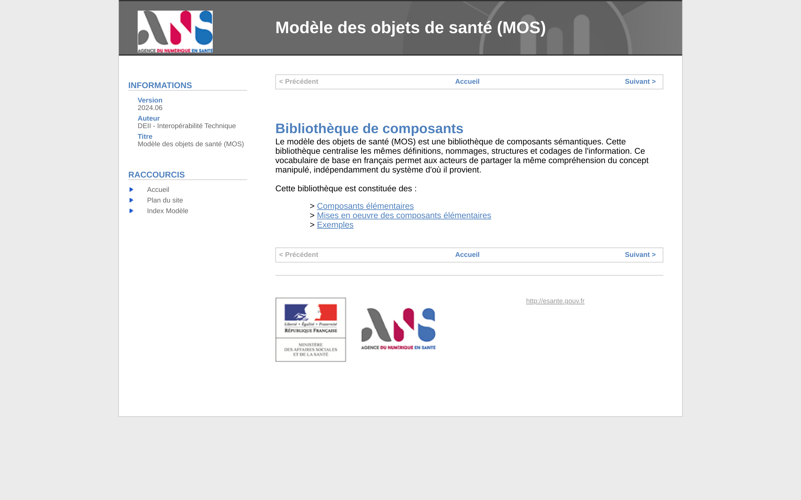 Copie d'écran de https://mos.esante.gouv.fr